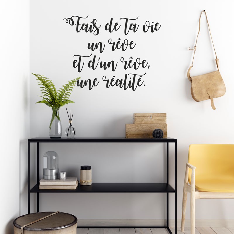 🥇 Stickers muraux décoratifs avec des citations motivantes pour rêver en  grand 🥇