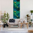 Décor imprimé vertical Paradis Tropical Lès Décoratif Gali Art