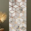 Décor imprimé vertical Cubes Marbre Lès Décoratif Gali Art