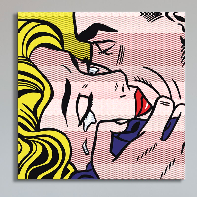 Tableau Pop Art Kiss Design - Décoration vintage esprit Roy