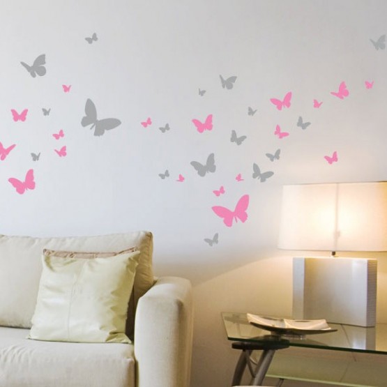 2 Pièces Stickers Muraux De Décoration Pour La Maison Violet, Fleur De Fée  Papillon Pour La Cuisine, La Chambre À Coucher Ou Le Mur De Fond De Salon, Mode en ligne