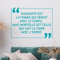 Sticker Texte Puissante est la femme Stickers Texte et Citations Gali Art