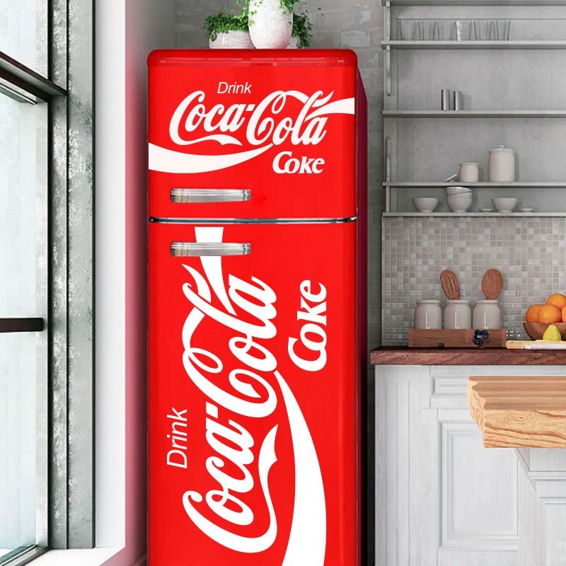 Sticker Coca-Cola Coke - Décoration cuisine vintage - Déco frigo