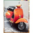 Tableau Vespa Orange dans une Ruelle Pittoresque Tableaux Design Gali Art