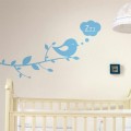 Sticker Branche & Oiseau Bonne Nuit Stickers Chambres Enfants Gali Art