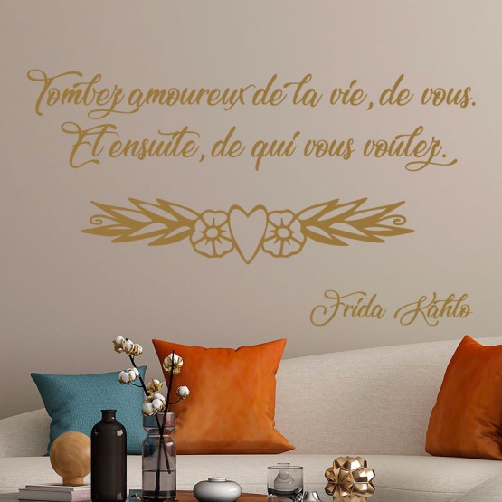 Sticker Citation Tombez Amoureux Stickers Muraux Gali Art