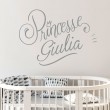 Sticker Princesse avec prénom Stickers Chambres Enfants Gali Art
