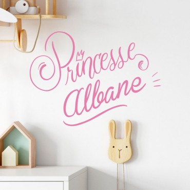 Sticker Princesse avec prénom
