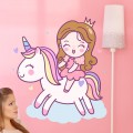 Sticker mural Princesse et Licorne Stickers Imprimés Gali Art