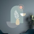 Sticker mural minimaliste Vase & Soleil Stickers Imprimés Gali Art
