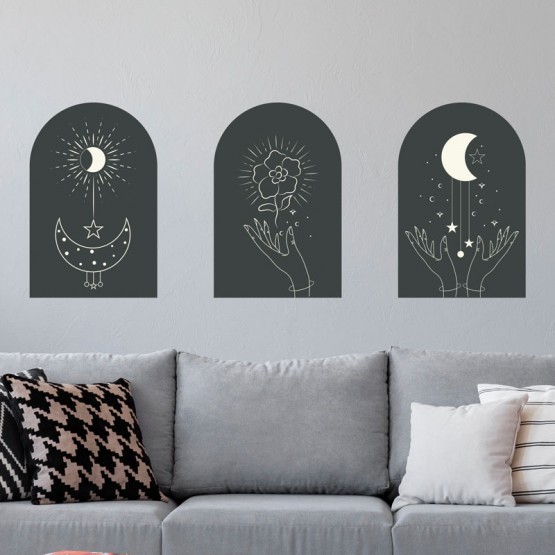 Sticker Triptyque Astral Stickers Imprimés Gali Art