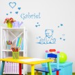 Sticker Petit Ours avec Prénom Stickers Chambres Enfants Gali Art