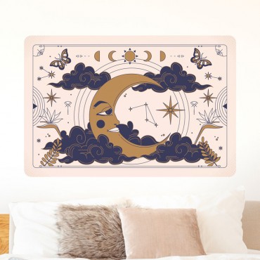 Sticker mural Lune Céleste
