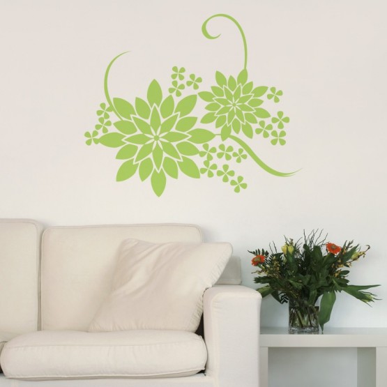 Sticker Fleurs Exotiques - Fleurs design grand format pour une décoration  moderne