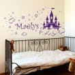 Stickers Château de Princesse avec prénom Stickers Chambres Enfants Gali Art