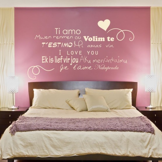 Sticker mural phrase romantique - Stickers design