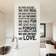 Sticker texte In This House Stickers Texte et Citations Gali Art