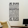 Sticker texte Je suis une Femme Stickers Texte et Citations Gali Art