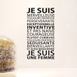 Sticker texte Je suis une Femme Stickers Texte et Citations Gali Art