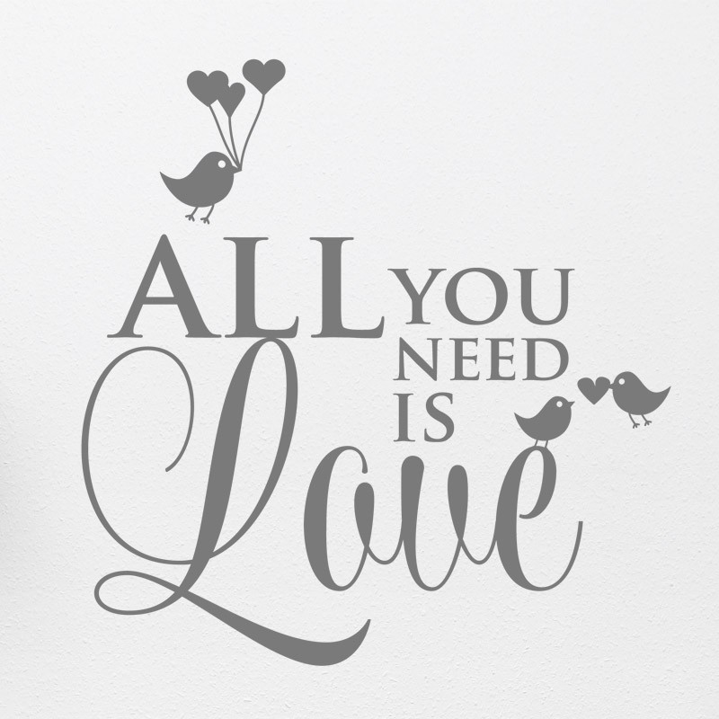 The Beatles All You Need Is Love Autocollant Mural Citation Autocollant Vinyle Art Maison Décor 