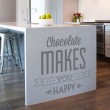 Sticker Chocolate makes you happy Stickers Cuisine Gali Art