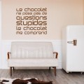 Sticker Texte Le chocolat Stickers Texte et Citations