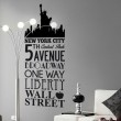 Sticker New York - 5th Avenue Stickers Texte et Citations Gali Art