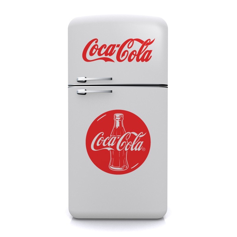 Sticker Bouteille Coca-Cola - Décoration cuisine vintage - Déco frigo