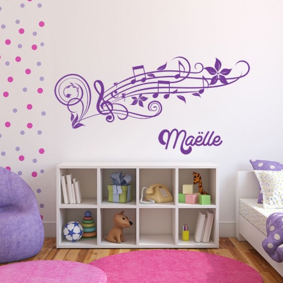 Prénom musical Stickers Chambres Enfants Gali Art
