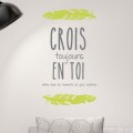 Sticker Citation positive: Crois toujours en Toi Stickers Texte et Citations Gali Art