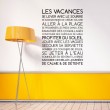 Sticker Texte Les Vacances Stickers Texte et Citations Gali Art