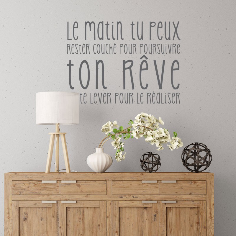 🥇 Stickers muraux décoratifs avec des citations motivantes pour rêver en  grand 🥇