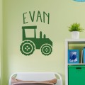 Sticker Tracteur avec Prénom Stickers Chambres Enfants Gali Art