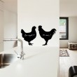 Stickers Ardoise Poule et Coq Stickers Ardoises Gali Art