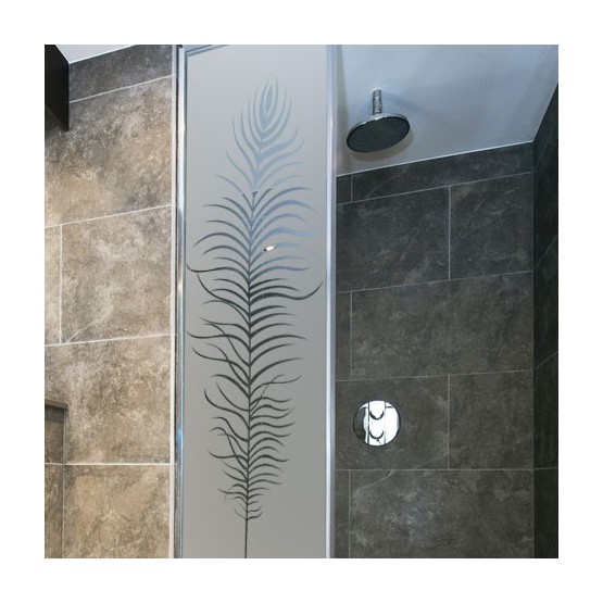 Dépoli paroi de douche Plume Stickers Occultant Paroi de douche