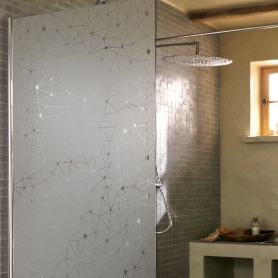 Sticker Paroi de Douche Céleste Stickers Occultant Paroi de douche