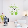 Sticker Horloge Tea Time Stickers Horloge Gali Art