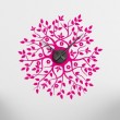 Sticker Horloge en Fleur Stickers Horloge Gali Art