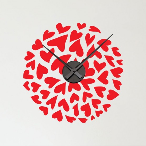 Horloge Sticker Coeur Stickers Horloge Gali Art