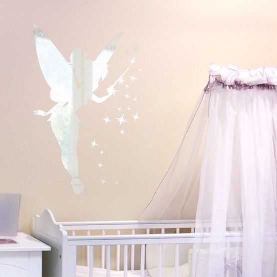 Stickers Fée Effet Miroir - Décoration Fée pour chambre d'enfant