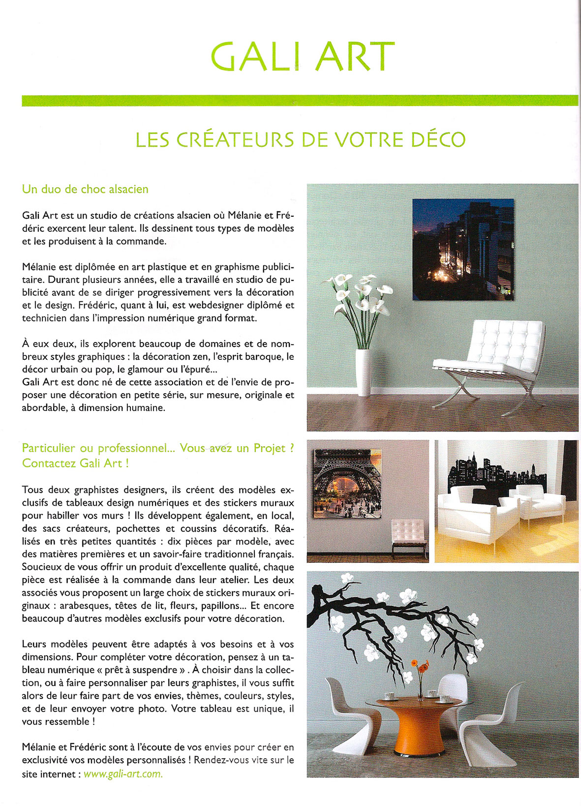 Gali Art dans Deco Mag