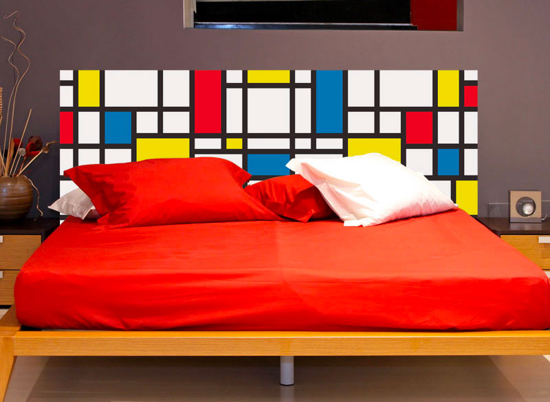 Tete de lit adhésive Mondrian