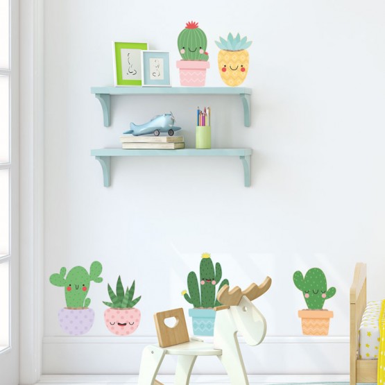 Stickers muraux cactus décoration chambre enfant