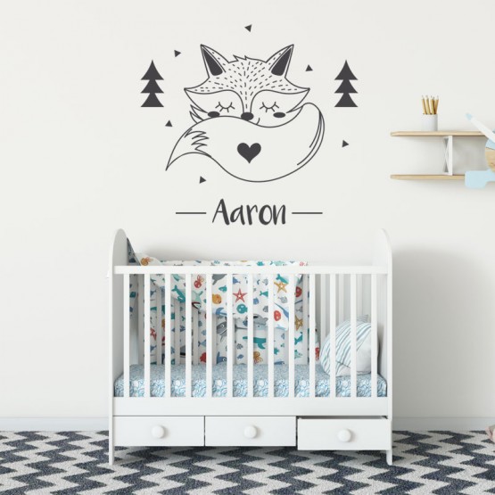 Décor renard personnalisé pour bébé