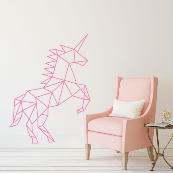 Stickers mural licorne 3d